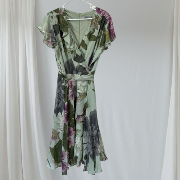 Danny & Nicole NWT Chiffon Floral Print Dress - Picture 8 of 12